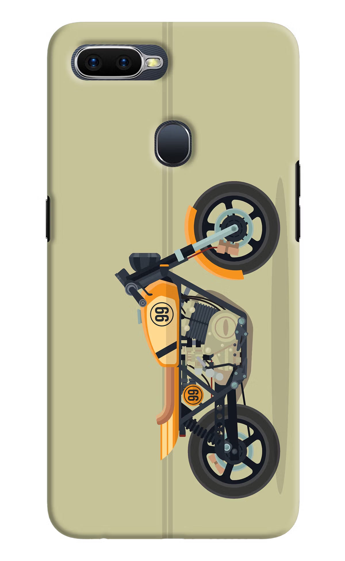 Vertical Speedster Oppo F9/F9 Pro Hard Case Back Cover by Casekaro