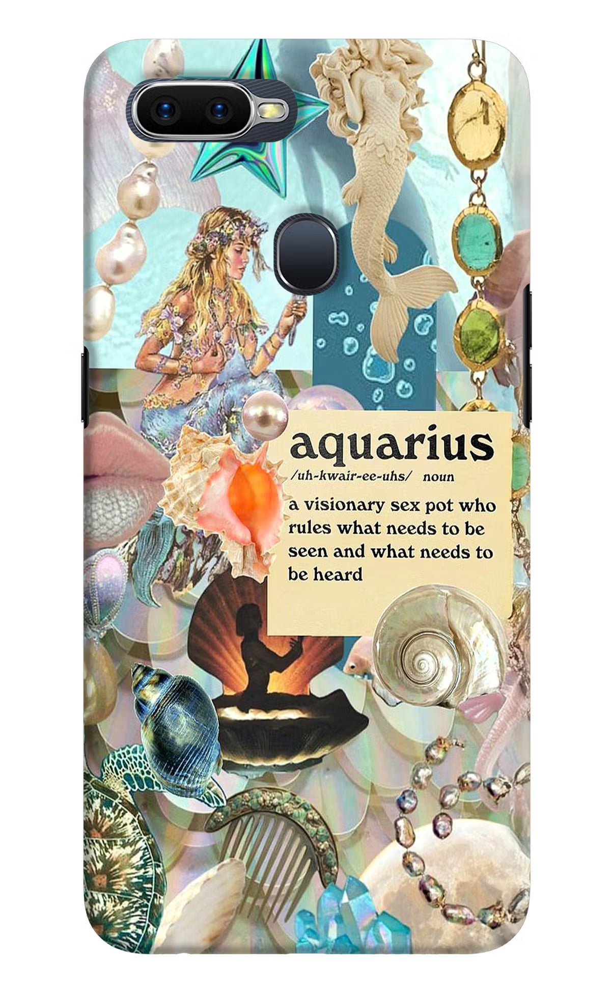 Aquarius Zodiac Oppo F9/F9 Pro Hard Case Back Cover by Casekaro
