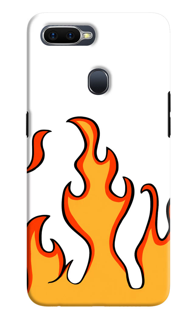 Fired Up – White Oppo F9/F9 Pro Hard Case Back Cover by Casekaro