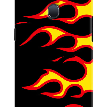 Side Sweep Flames Oppo F9/F9 Pro Hard Case Back Cover by Casekaro