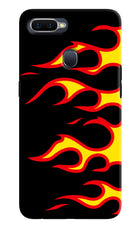 Side Sweep Flames Oppo F9/F9 Pro Hard Case Back Cover by Casekaro