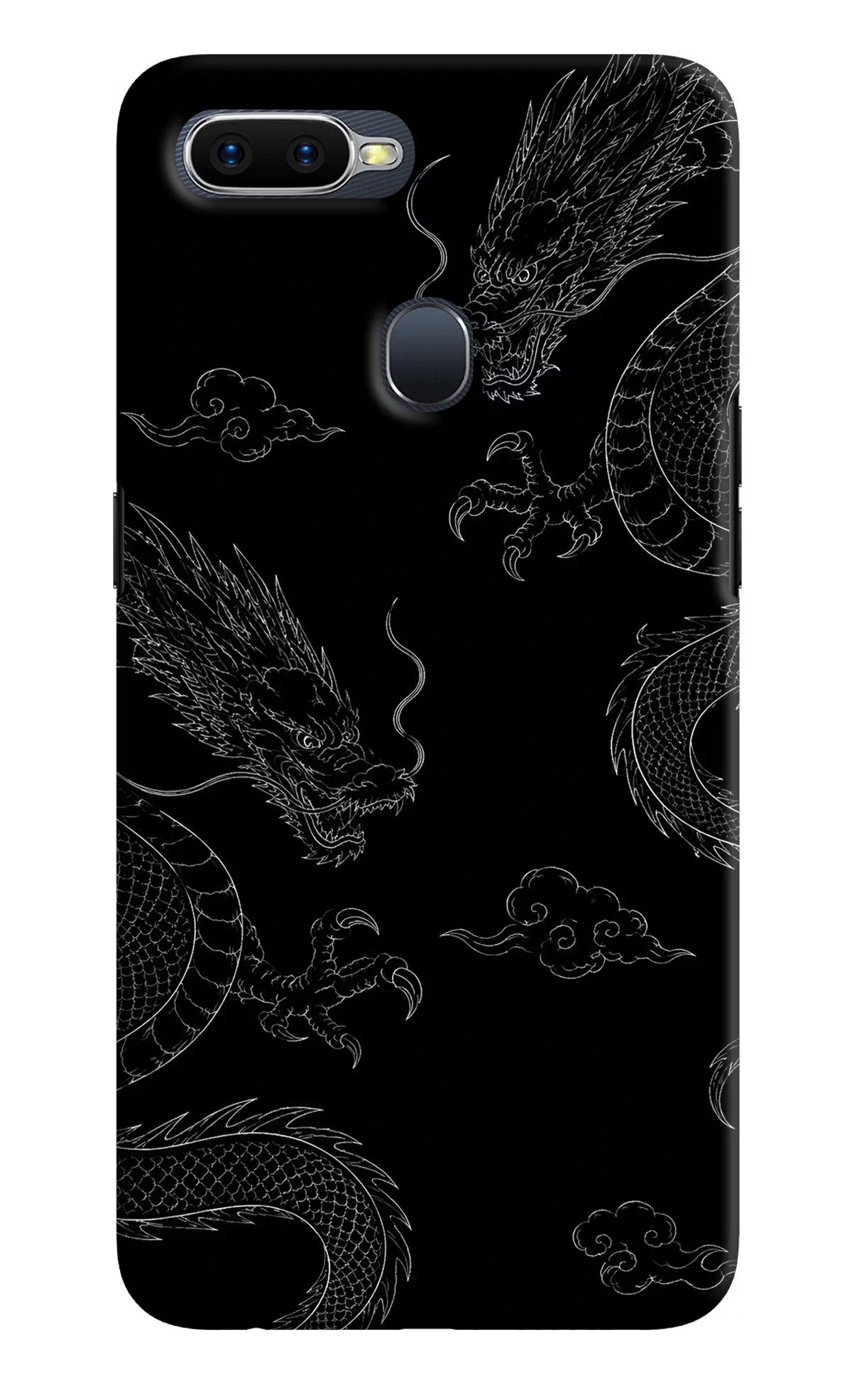 Twin Dragons Oppo F9/F9 Pro Hard Case Back Cover by Casekaro