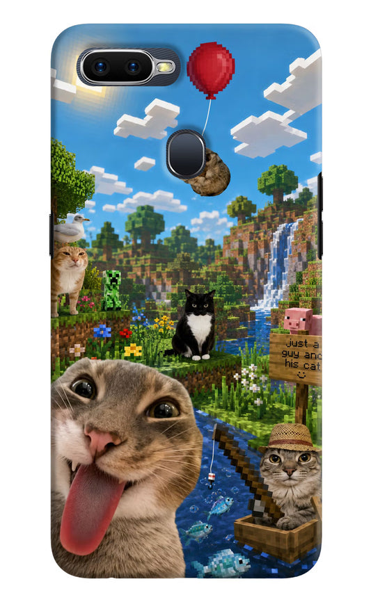 Minecraft Cat Chaos Oppo F9/F9 Pro Hard Case Back Cover by Casekaro