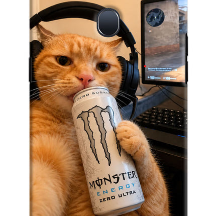 Gamer Cat Energy Oppo F9/F9 Pro Hard Case Back Cover by Casekaro