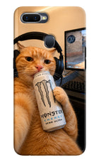 Gamer Cat Energy Oppo F9/F9 Pro Hard Case Back Cover by Casekaro
