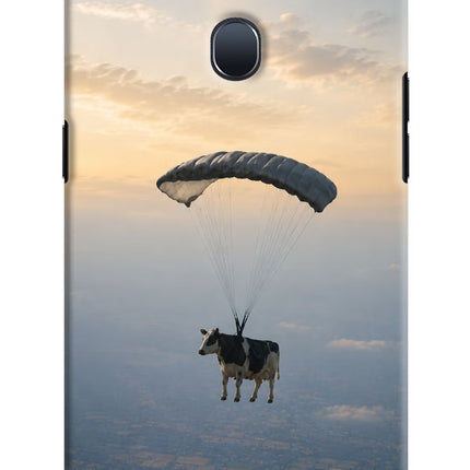Skydiving Cow Oppo F9/F9 Pro Hard Case Back Cover by Casekaro