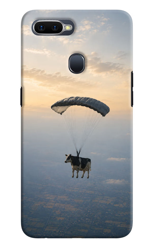 Skydiving Cow Oppo F9/F9 Pro Hard Case Back Cover by Casekaro