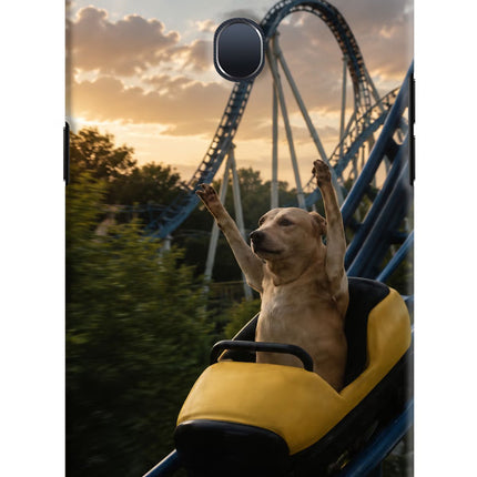 Rollercoaster Dog Oppo F9/F9 Pro Hard Case Back Cover by Casekaro