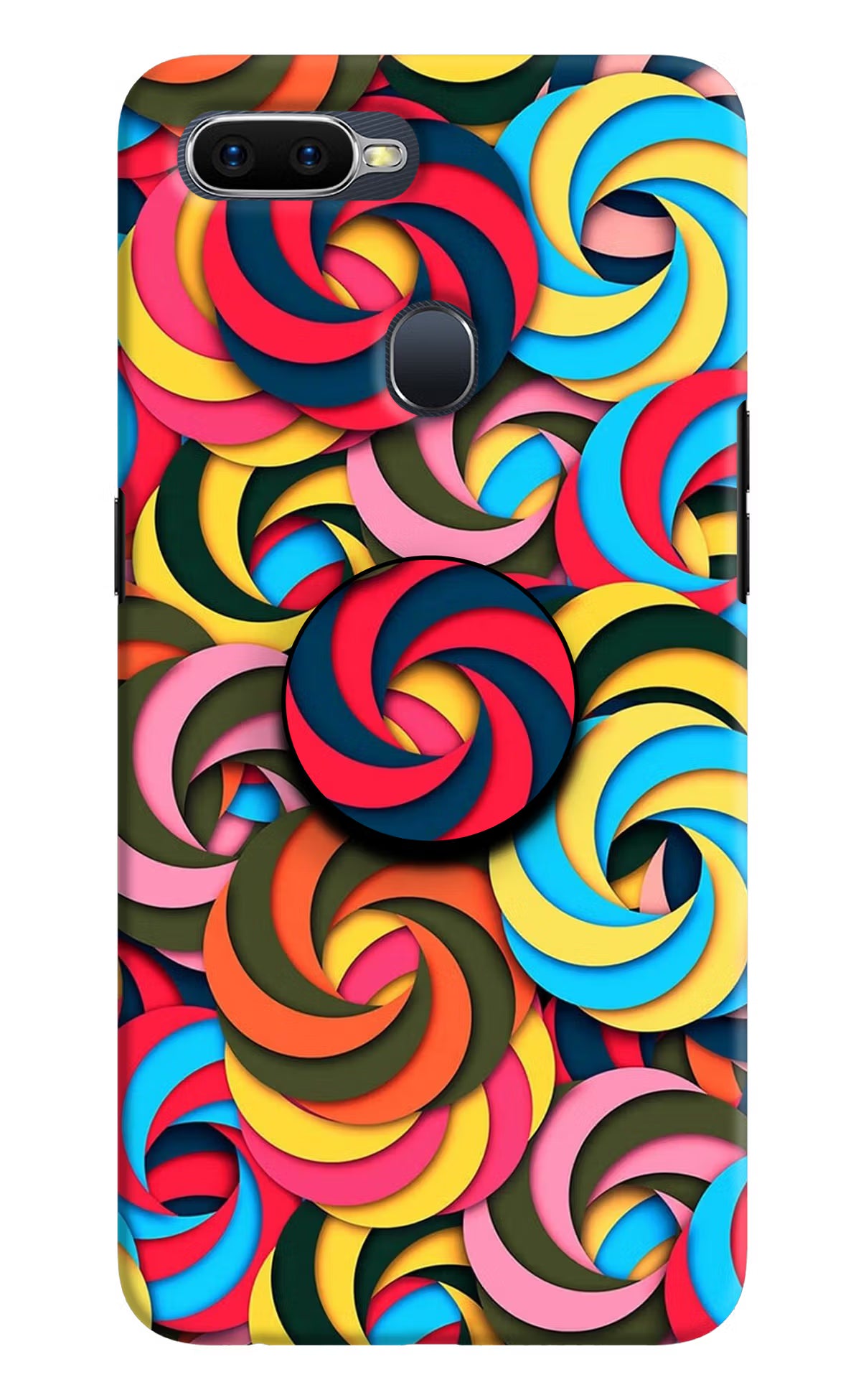 Spiral Pattern Oppo F9/F9 Pro Pop Case by Casekaro