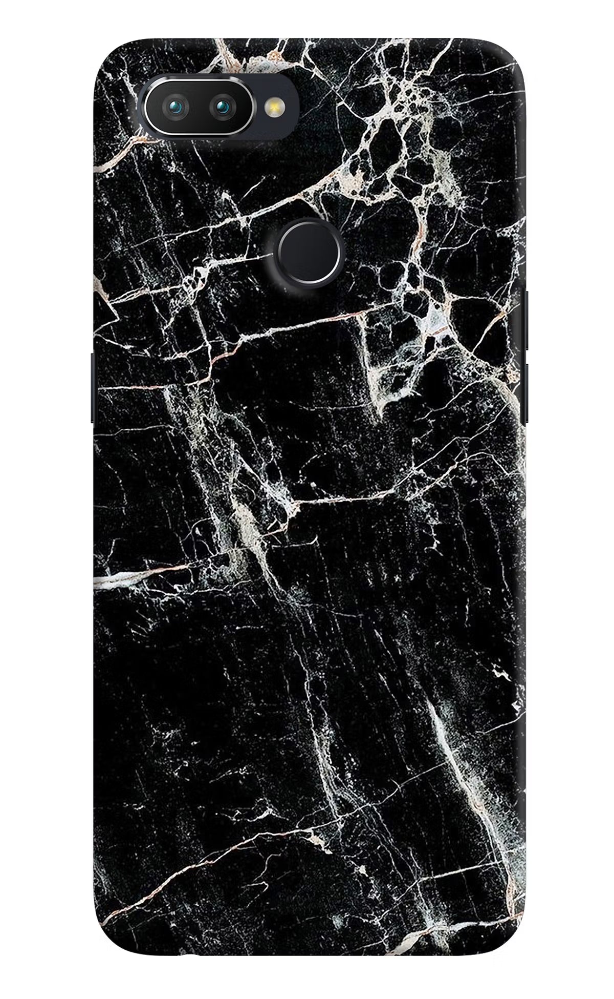 Black Marble Texture Realme 2 Pro Hard Case Back Cover by Casekaro