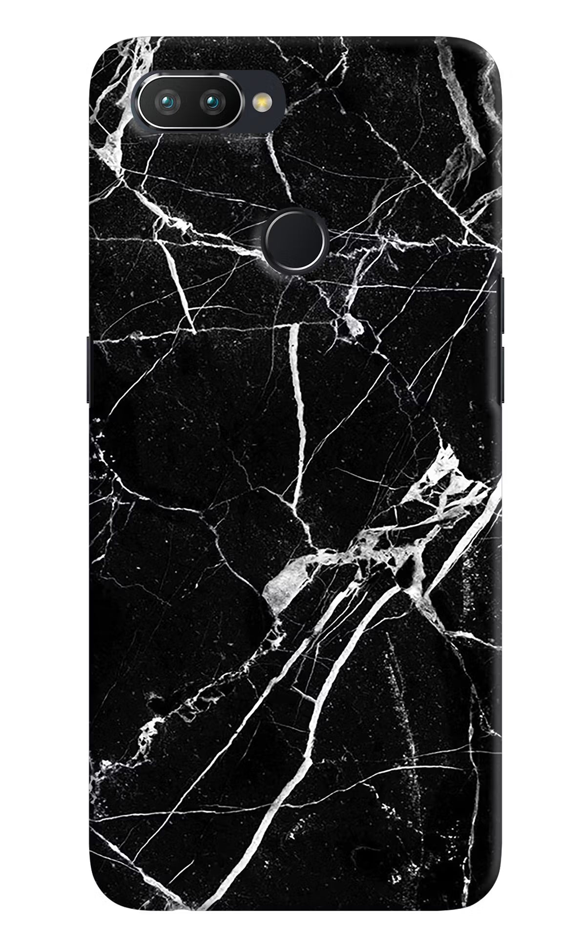 Black Marble Pattern Realme 2 Pro Hard Case Back Cover by Casekaro