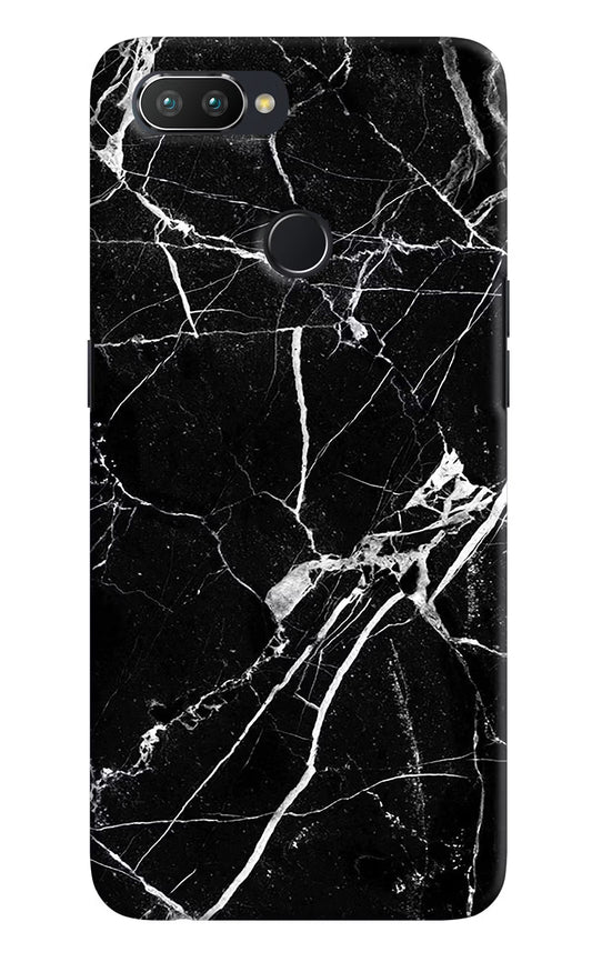 Black Marble Pattern Realme 2 Pro Hard Case Back Cover by Casekaro
