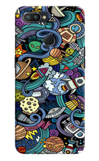 Space Abstract Realme 2 Pro Hard Case Back Cover by Casekaro