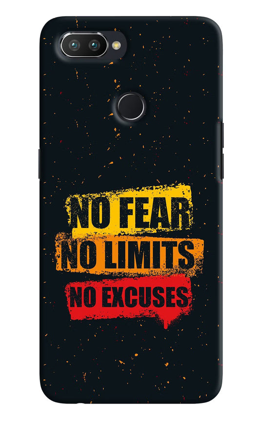 No Fear No Limits No Excuse Realme 2 Pro Hard Case Back Cover by Casekaro