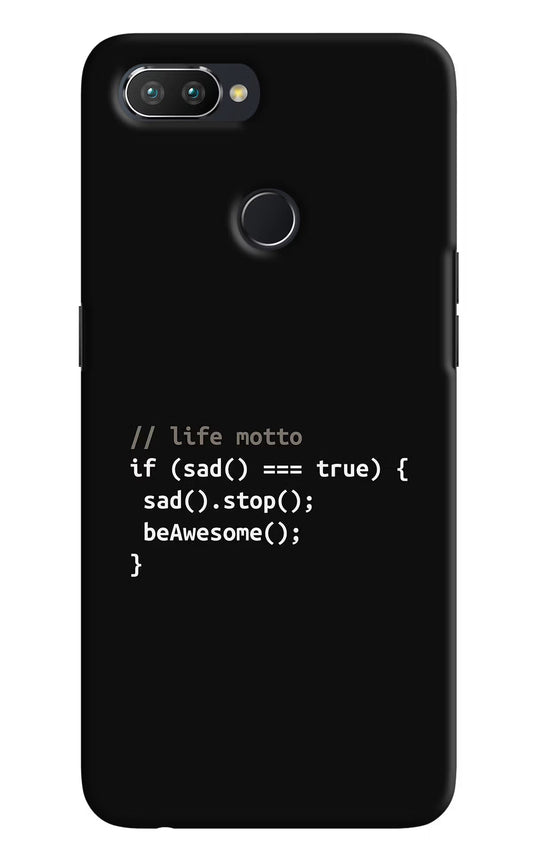 Life Motto Code Realme 2 Pro Hard Case Back Cover by Casekaro