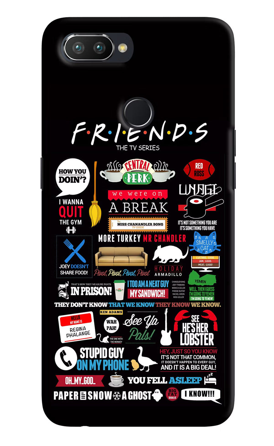 FRIENDS Realme 2 Pro Back Cover, Hard case