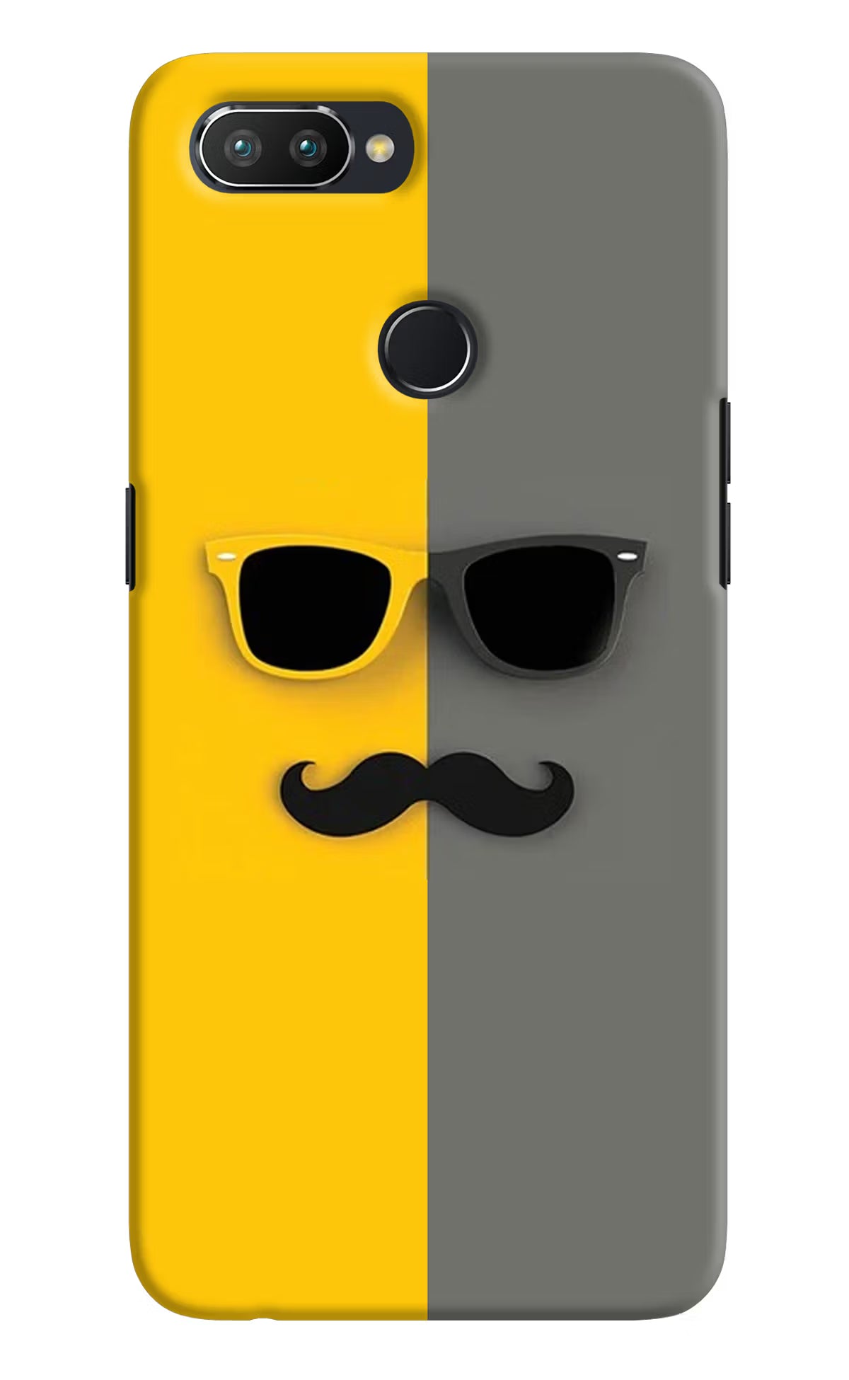 Sunglasses with Mustache Realme 2 Pro Hard Case Back Cover by Casekaro