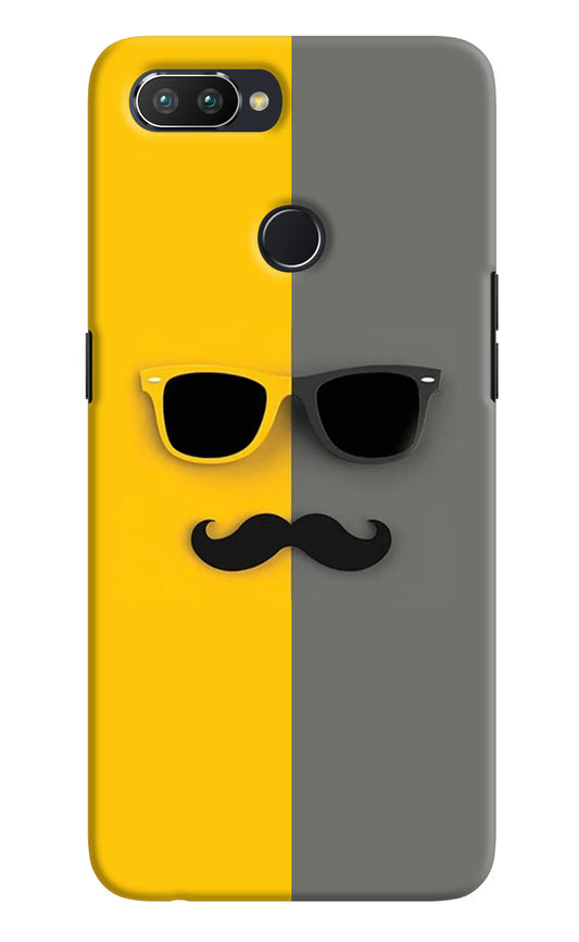 Sunglasses with Mustache Realme 2 Pro Hard Case Back Cover by Casekaro