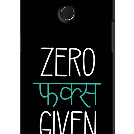 Zero Fucks Given Realme 2 Pro Hard Case Back Cover by Casekaro