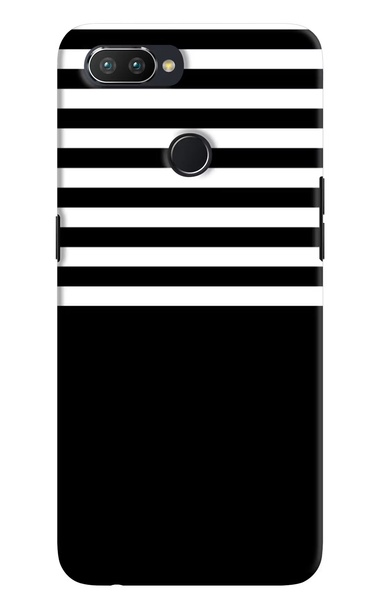 Black and White Print Realme 2 Pro Hard Case Back Cover by Casekaro