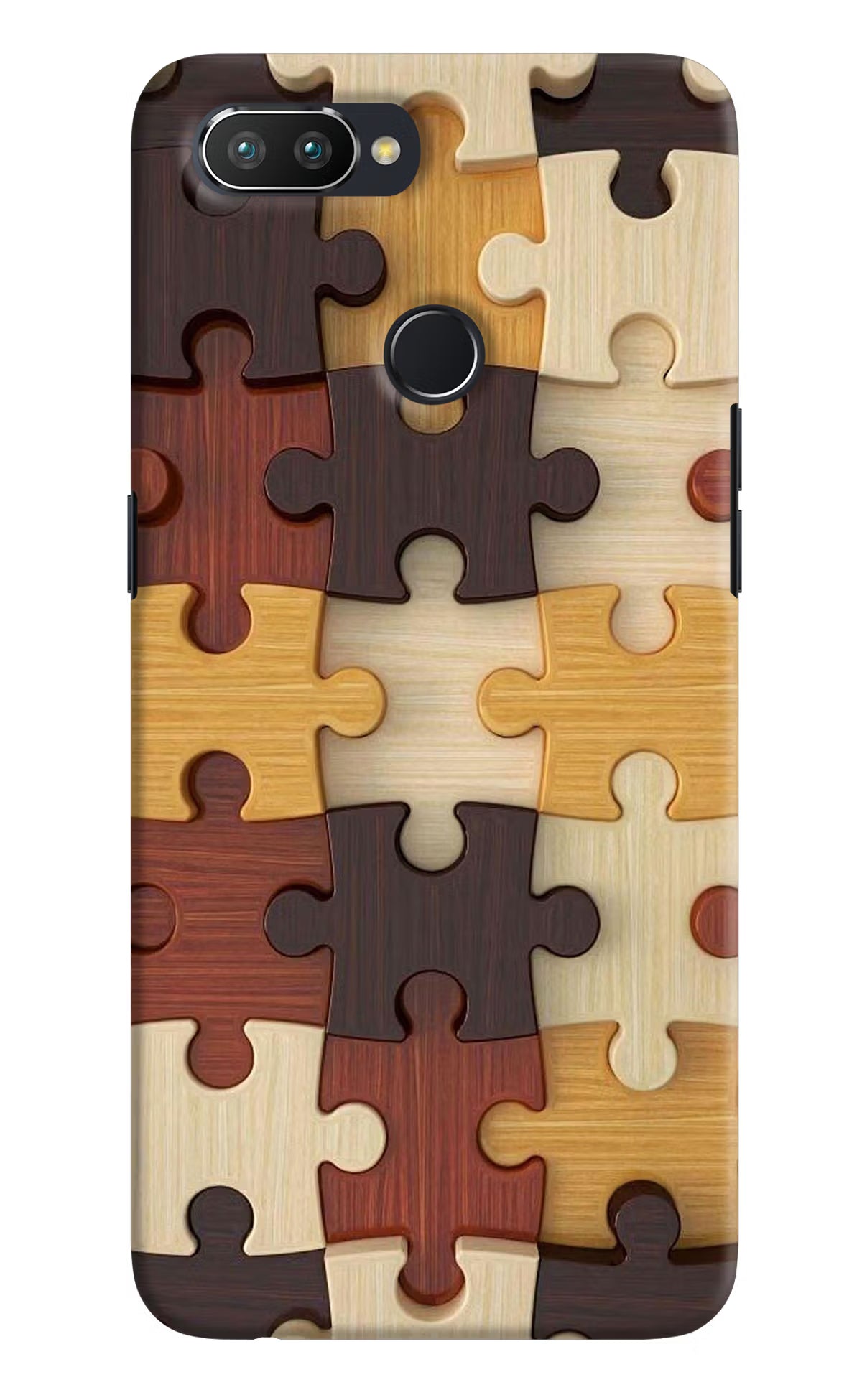 Wooden Puzzle Realme 2 Pro Hard Case Back Cover by Casekaro