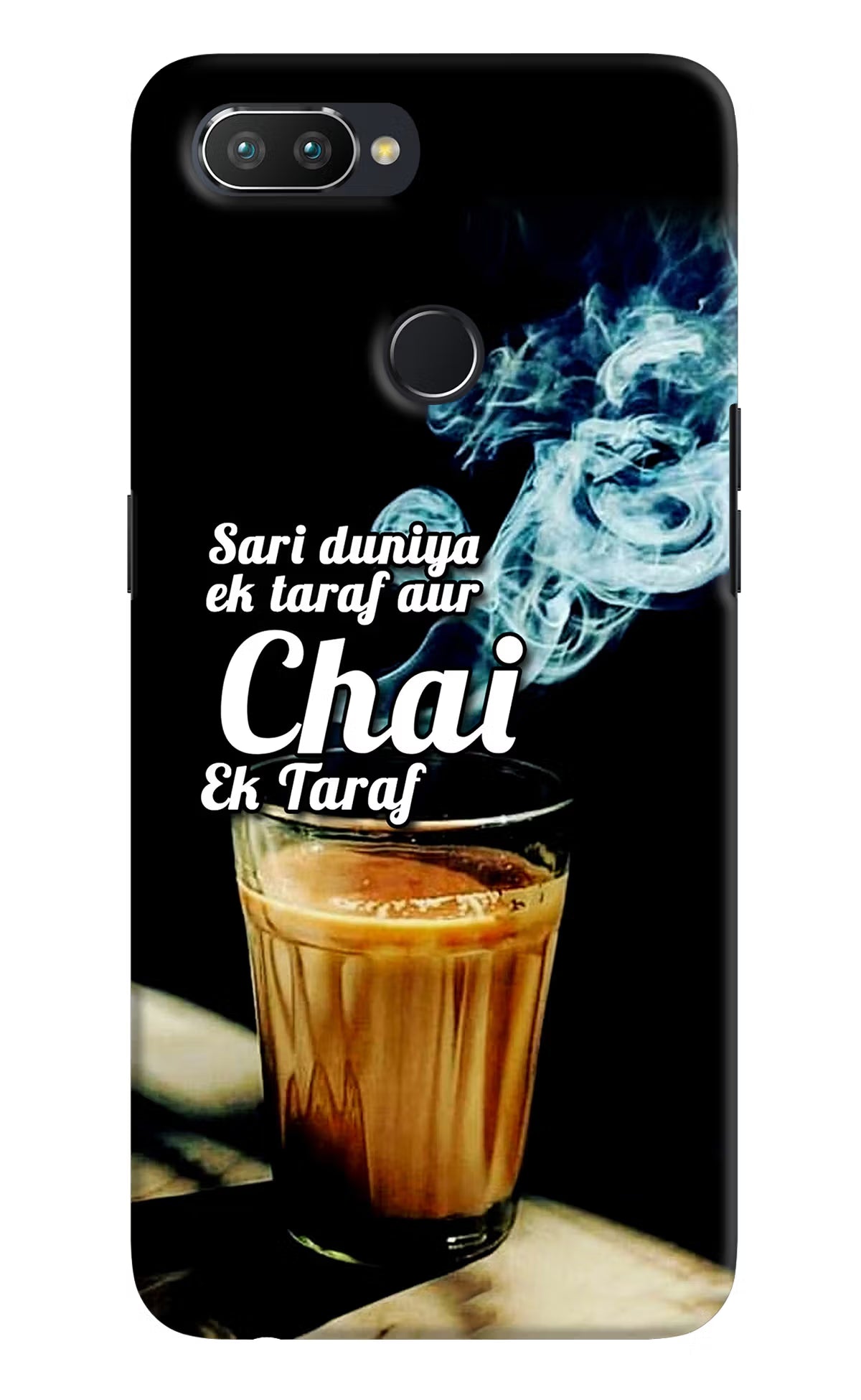 Chai Ek Taraf Quote Realme 2 Pro Hard Case Back Cover by Casekaro