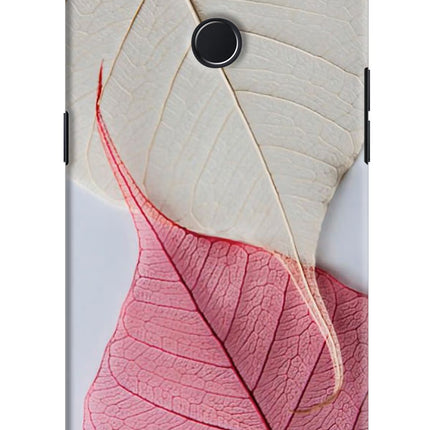 White Pink Leaf Realme 2 Pro Hard Case Back Cover by Casekaro