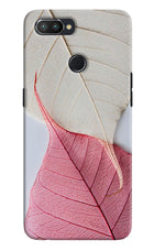 White Pink Leaf Realme 2 Pro Hard Case Back Cover by Casekaro
