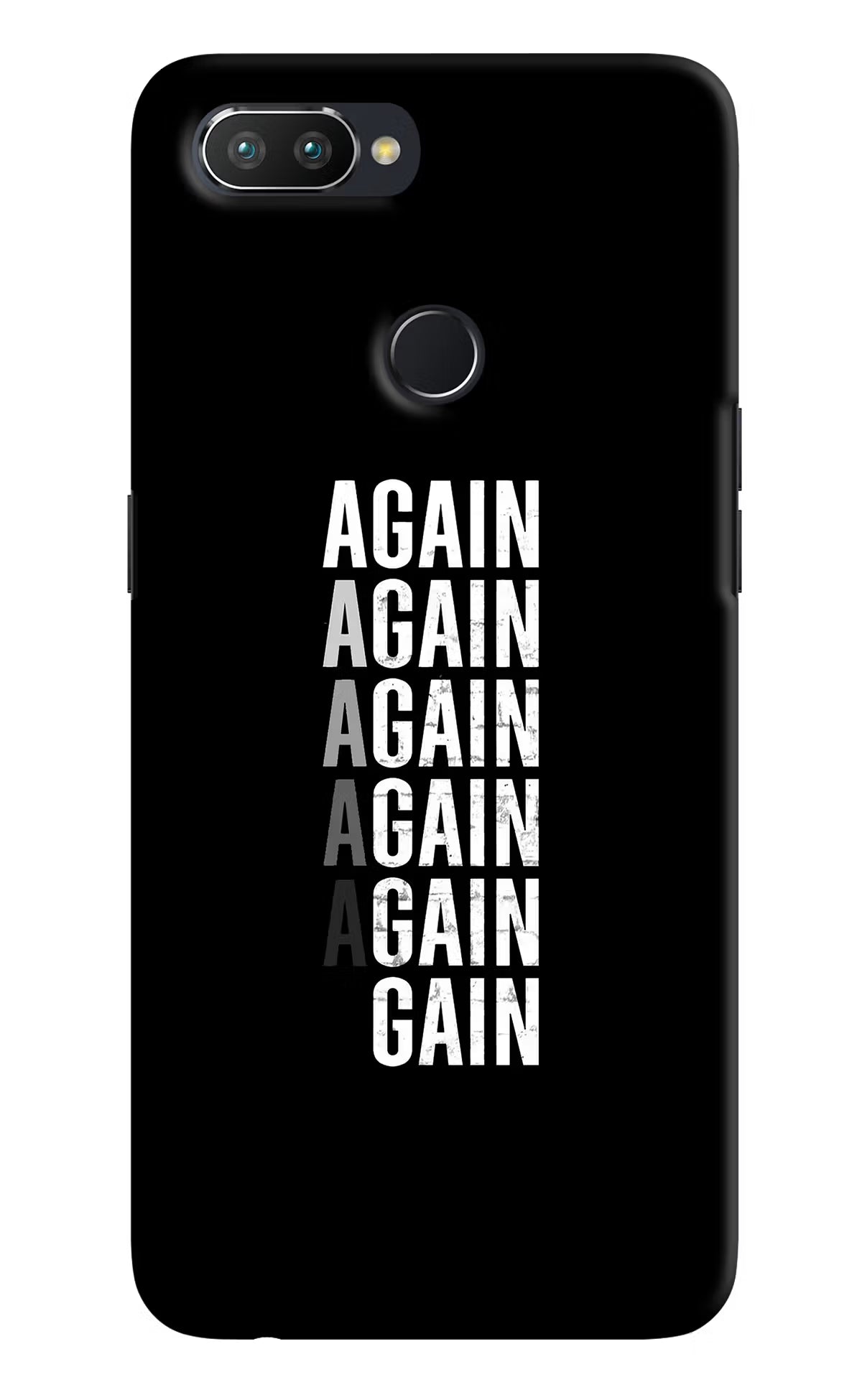 Again Again Gain Realme 2 Pro Hard Case Back Cover by Casekaro