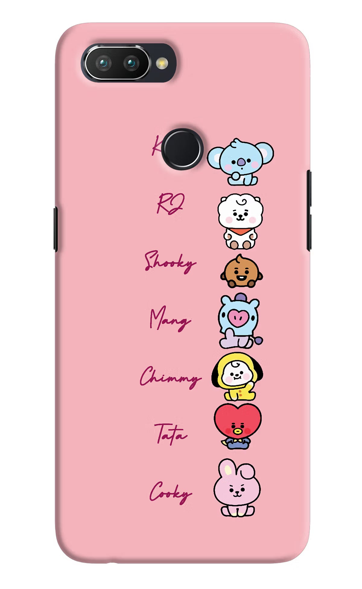 BTS names Realme 2 Pro Hard Case Back Cover by Casekaro