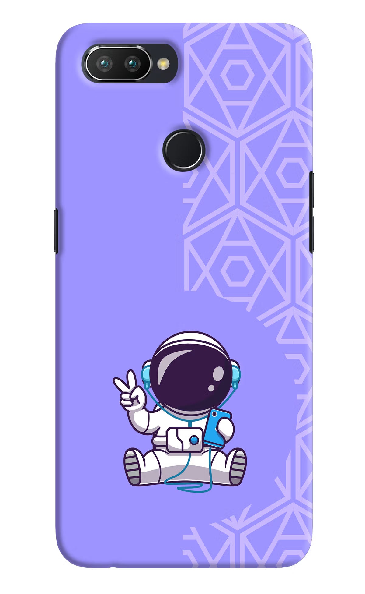 Cute Astronaut Chilling Realme 2 Pro Hard Case Back Cover by Casekaro