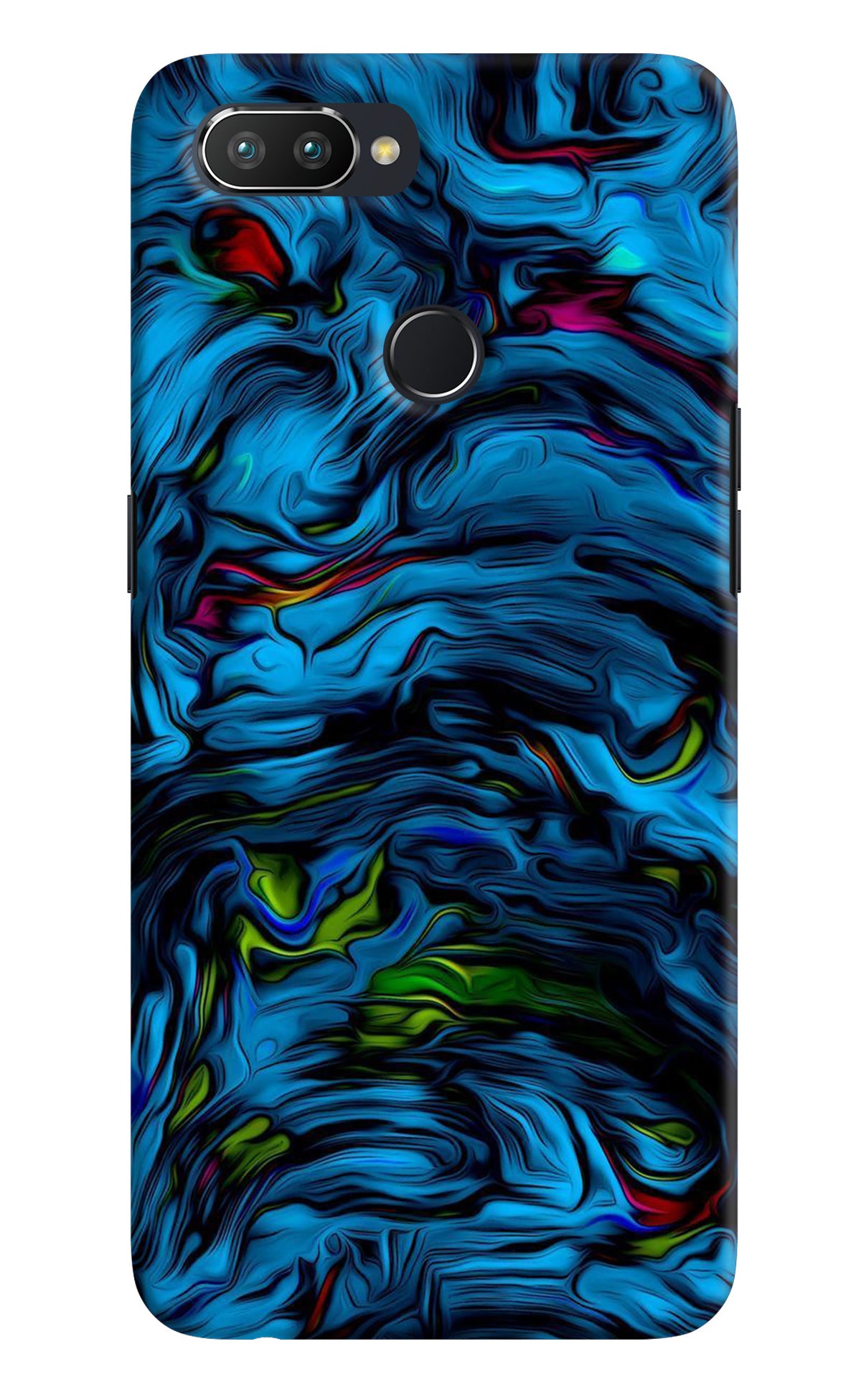 Dark Blue Abstract Realme 2 Pro Back Cover