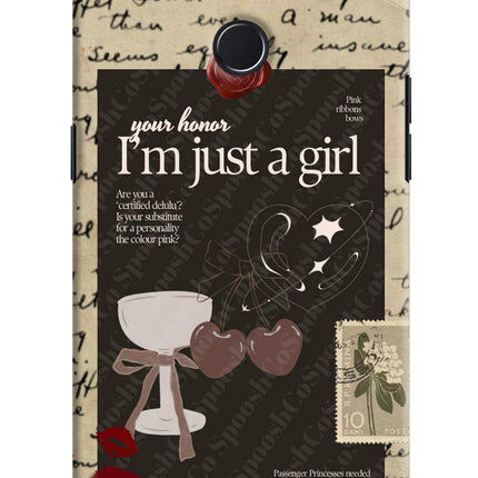 I am just a girl Realme 2 Pro Hard Case Back Cover by Casekaro
