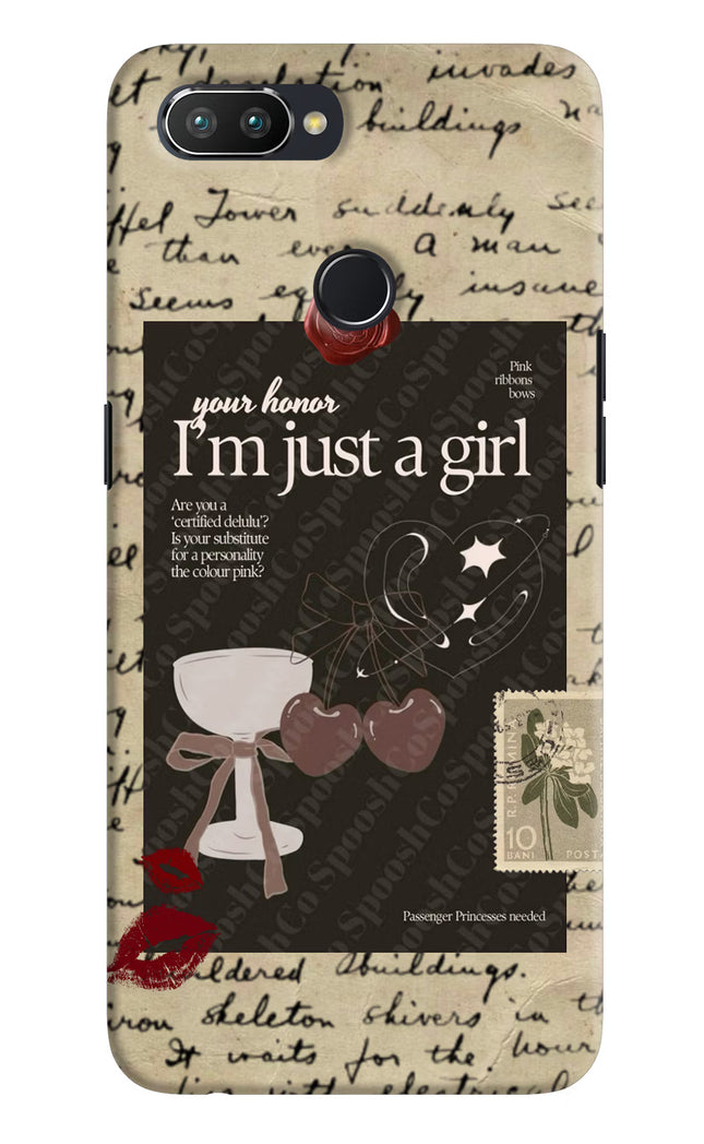 I am just a girl Realme 2 Pro Hard Case Back Cover by Casekaro