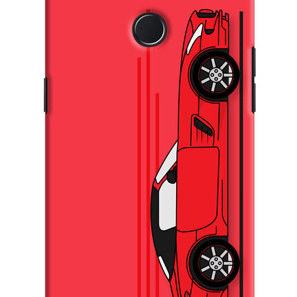 Red Velocity Realme 2 Pro Hard Case Back Cover by Casekaro