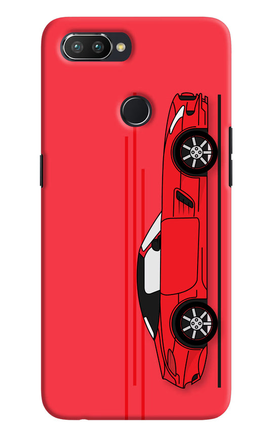 Red Velocity Realme 2 Pro Hard Case Back Cover by Casekaro