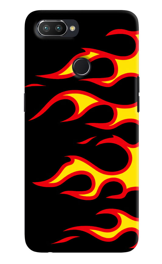 Side Sweep Flames Realme 2 Pro Hard Case Back Cover by Casekaro