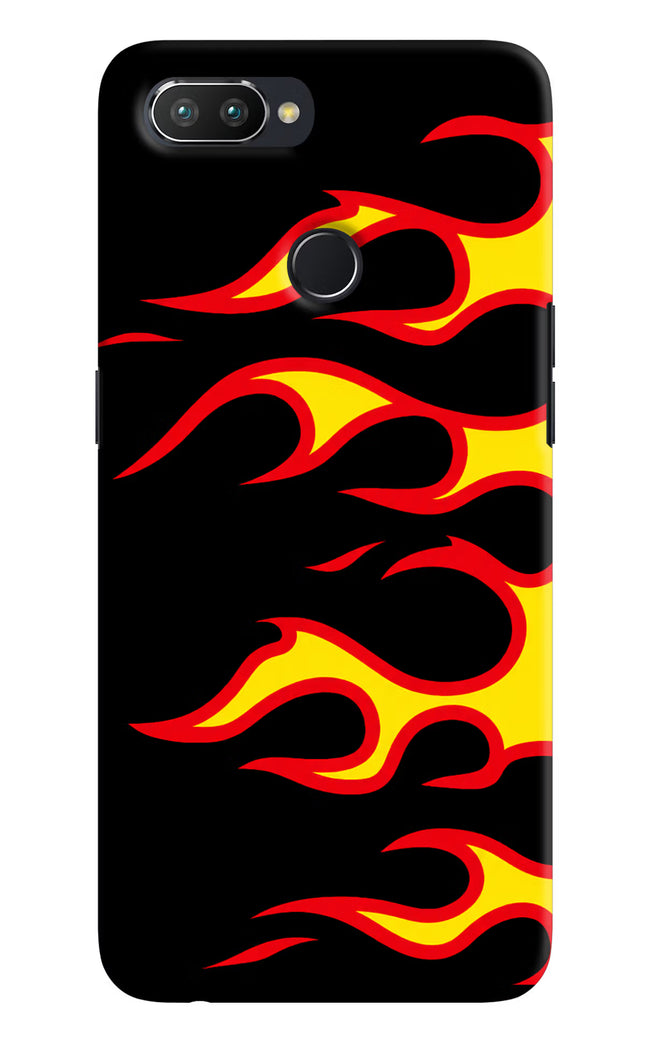 Side Sweep Flames Realme 2 Pro Hard Case Back Cover by Casekaro