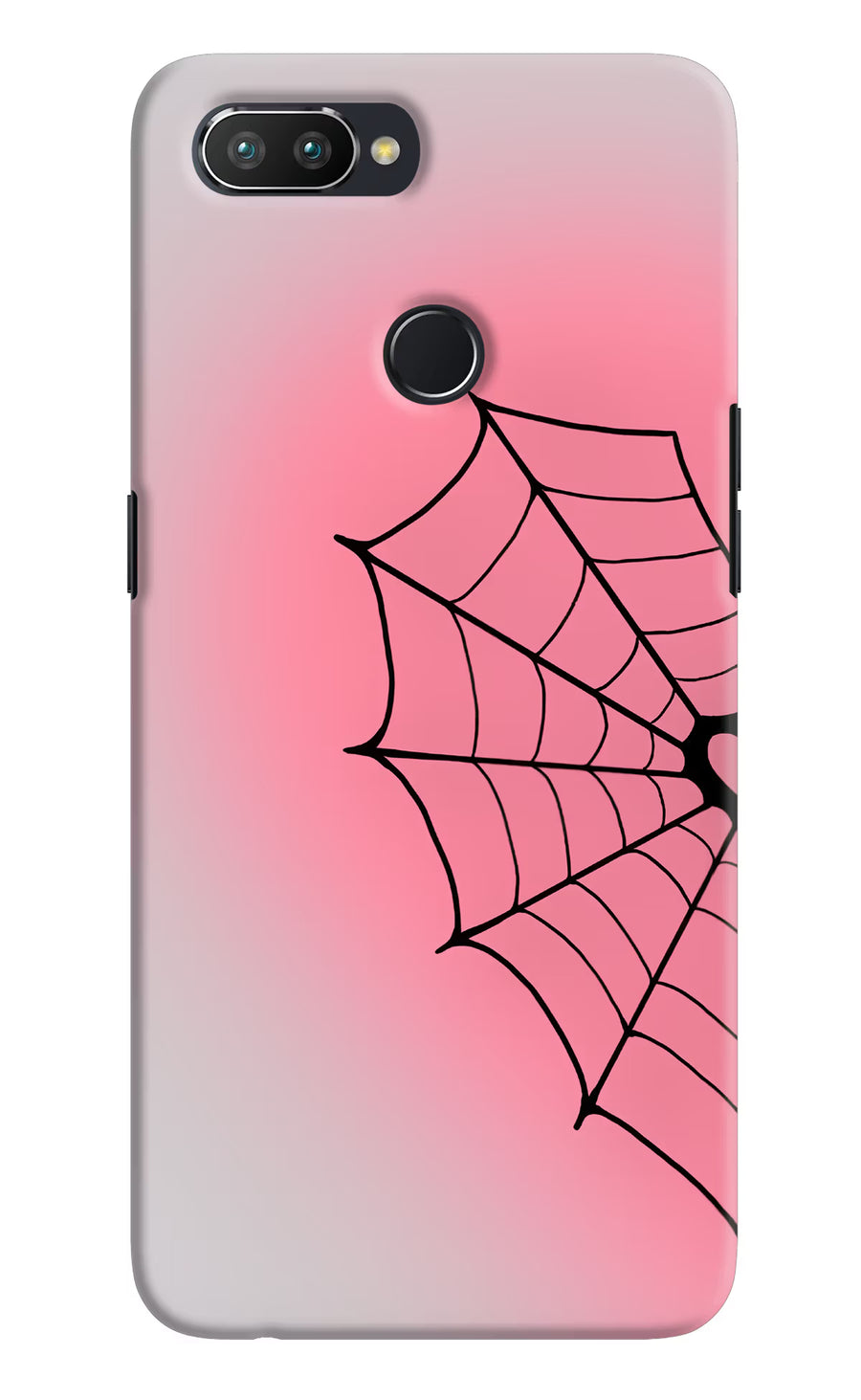 Pink Web Realme 2 Pro Back Cover, Hard case