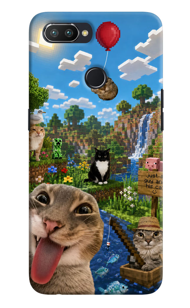 Minecraft Cat Chaos Realme 2 Pro Hard Case Back Cover by Casekaro
