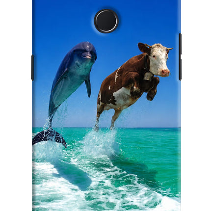 Dolphin vs Cow Realme 2 Pro Hard Case Back Cover by Casekaro