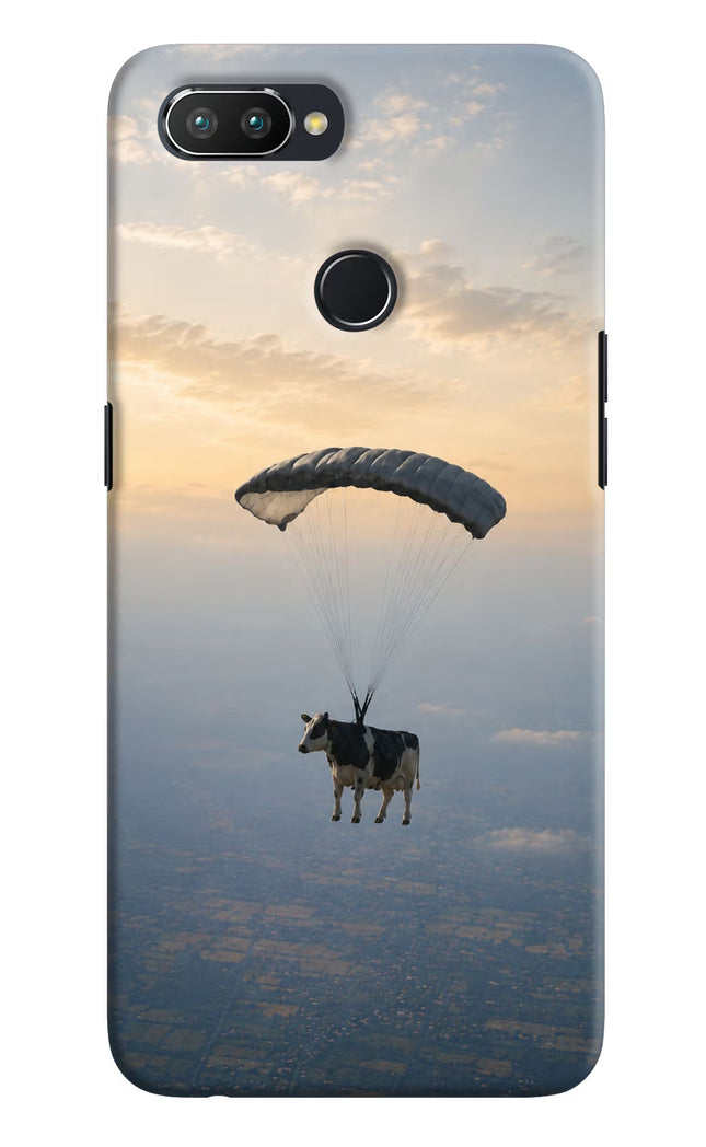 Skydiving Cow Realme 2 Pro Hard Case Back Cover by Casekaro