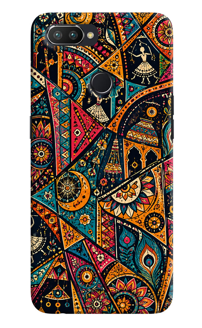 Folk Print Realme 2 Pro Hard Case Back Cover by Casekaro