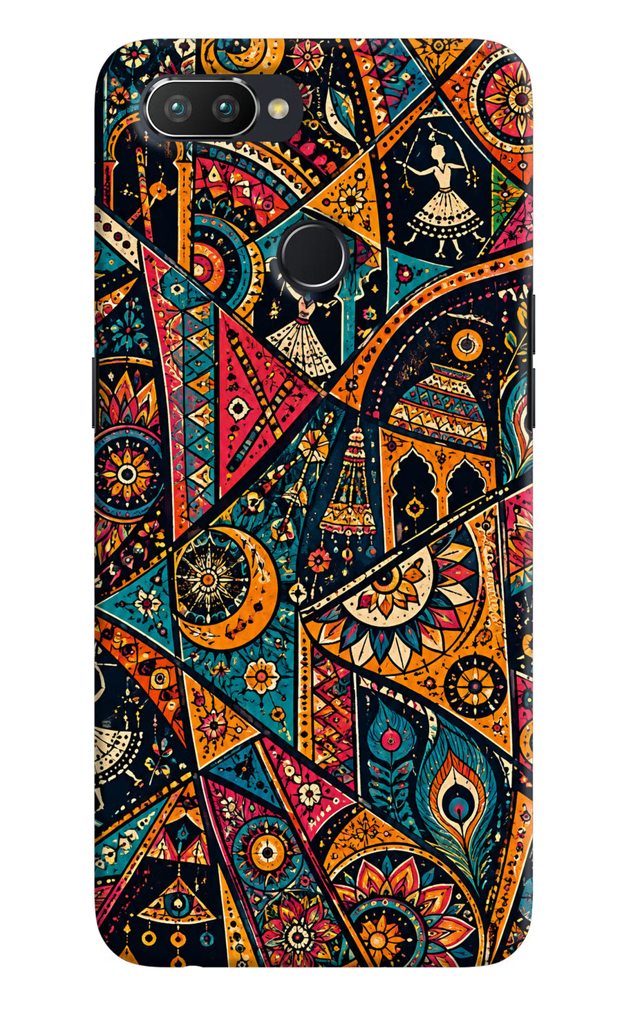 Folk Print Realme 2 Pro Back Cover, Hard case