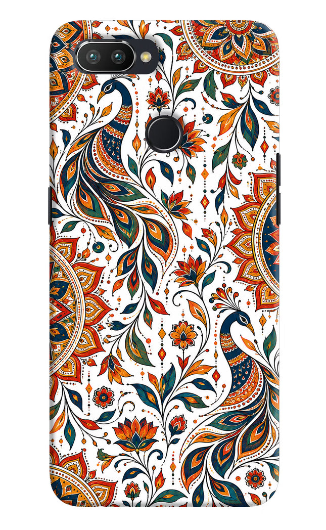 White Mayura Realme 2 Pro Hard Case Back Cover by Casekaro