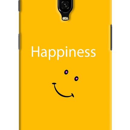 Happiness With Smiley Oneplus 6T Hard Case Back Cover by Casekaro