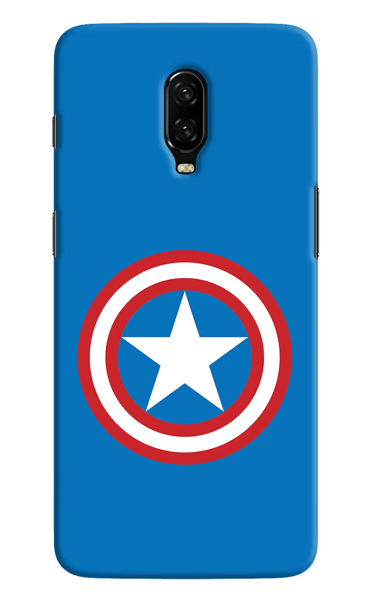Captain America Logo Oneplus 6T Hard Case Back Cover by Casekaro