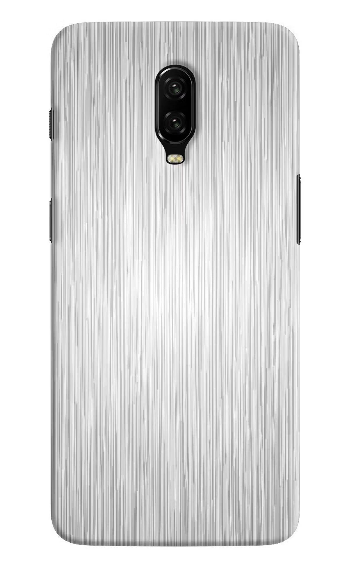 Wooden Grey Texture Oneplus 6T Hard Case Back Cover by Casekaro