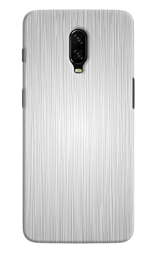 Wooden Grey Texture Oneplus 6T Hard Case Back Cover by Casekaro
