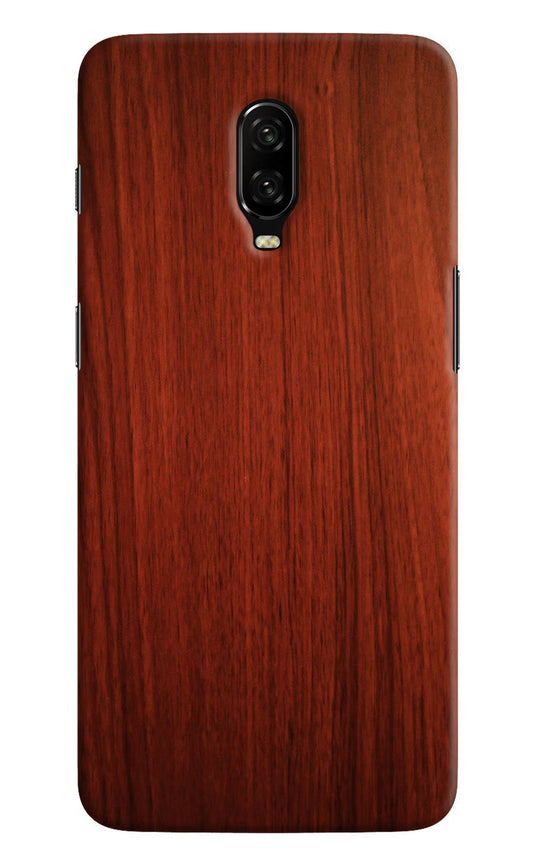 Wooden Plain Pattern Oneplus 6T Hard Case Back Cover by Casekaro